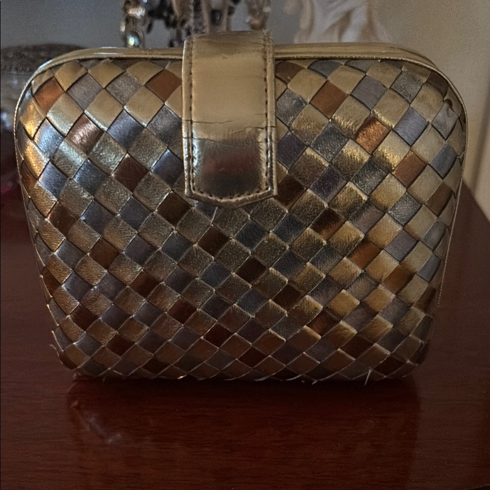 Metallic Woven Clutch